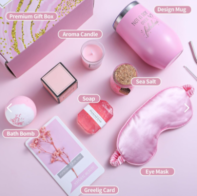 KIT CESTA REGALOS PARA MUJER 8 ART🔥💆