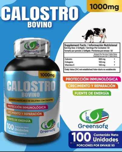 Calostro Bovino x 100 Unid.