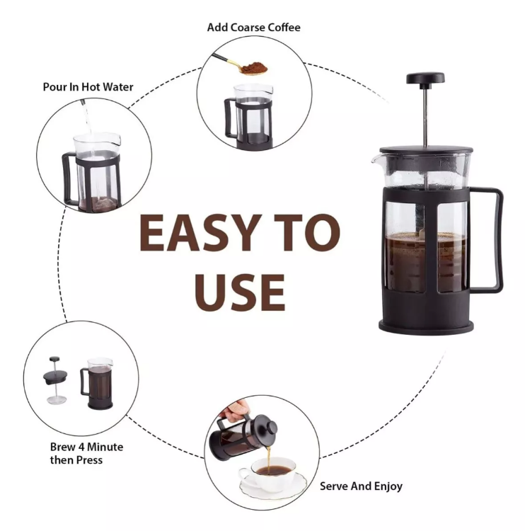 CAFETERA PRENSA FRANCESA DE 1000 ML