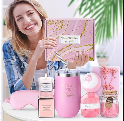 KIT CESTA REGALOS PARA MUJER 8 ART🔥💆