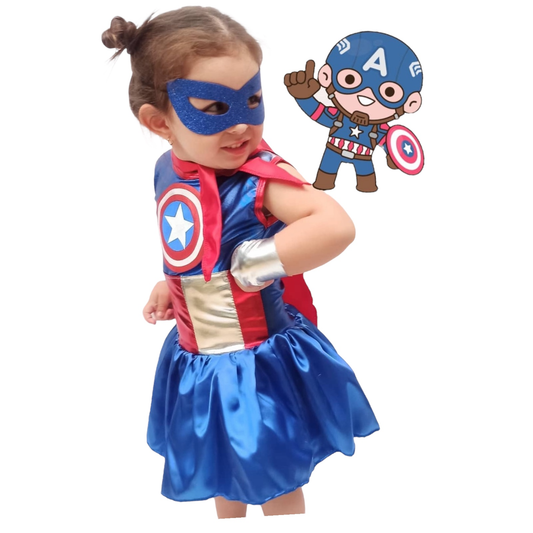 Disfraz Niña Capitán América