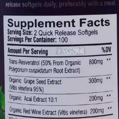 Resveratrol Original Promo X 3 Und